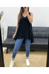 GANCHO TRASERO LARGO LOOSE TOP PE900 NEGRO