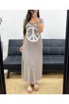 PEACE N LOVE LANGES KLEID 1273 TAUPE