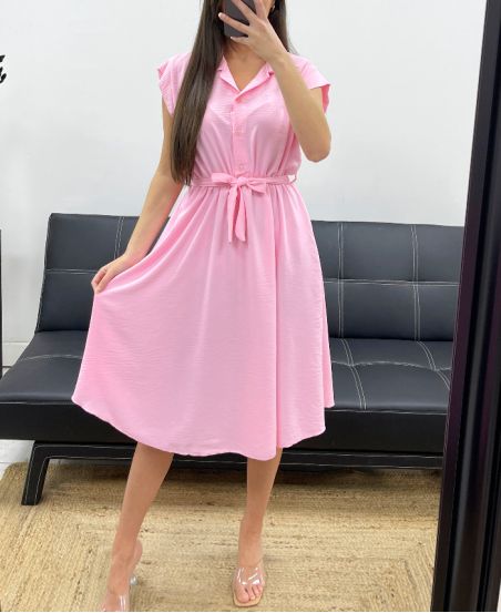SAFARI KLEID SS1385 ROSA