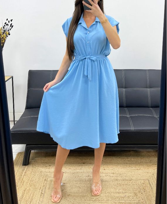 SAFARI KLEID SS1385 HIMMELBLAU