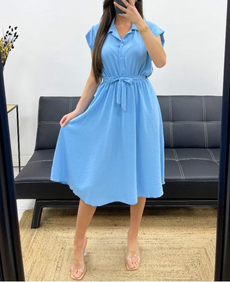 SAFARI KLEID SS1385 HIMMELBLAU