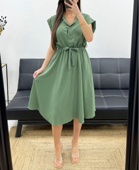 SAFARI KLEID FS1385 KHAKI