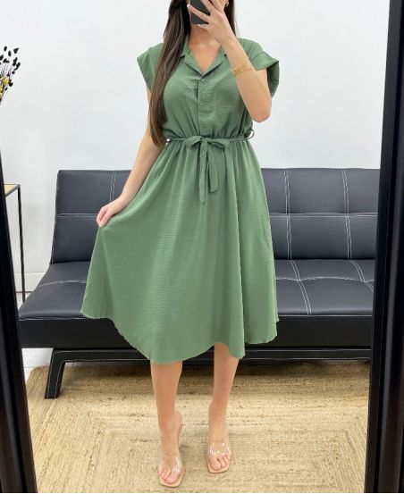 SAFARI KLEID FS1385 KHAKI