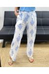 BEDRUKTE BROEK PE1374 BLAUW