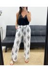 PANTALONE STAMPATO PE1374 NERO