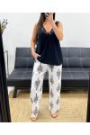 PANTALONE STAMPATO PE1374 NERO