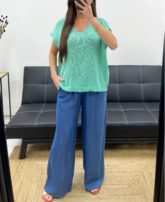 TOP SS1210 VERDE PASTEL