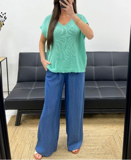 TOP SS1210 VERDE PASTEL