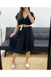abito con scollo a V SS1240 NERO