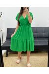 Sukienka z dekoltem w serek SS1240 ZIELONA