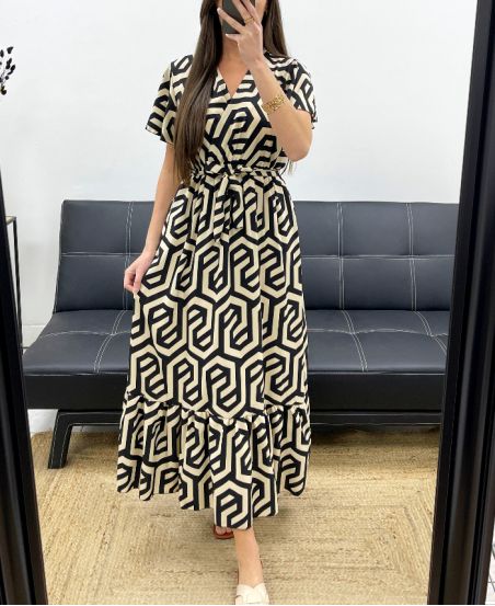 ROBE LONGUE IMPRIME PE1354-1