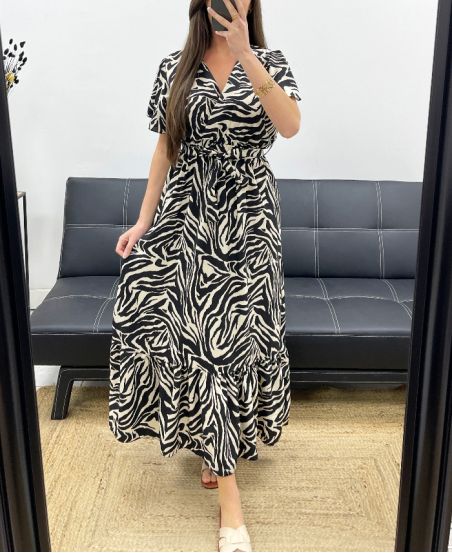 BEDRUCKTES MAXIKLEID SS1354-2
