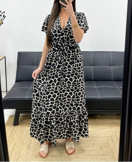 ROBE LONGUE IMPRIMEE PE1354-4