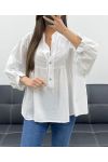 PE1330 WITTE KATOENEN MOUSSELINE BLOUSE