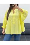 PE1330 BLUSE AUS BAUMWOLL-MUSSELIN GELB