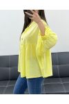 PE1330 BLUSE AUS BAUMWOLL-MUSSELIN GELB