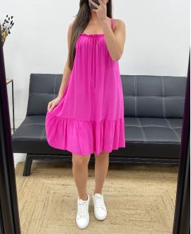 FLIESSENDES KLEID PE1081 FUSHIA