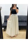 2-POCKET LANGE ROK + PE1607 BEIGE RIEM