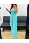 MAXI ELASTIC STRAPLESS JUMPSUIT PE1314 PASTEL