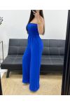 MAXI ELASTISCHER TRÄGERLOSER JUMPSUIT PE1314 KÖNIGSBLAU