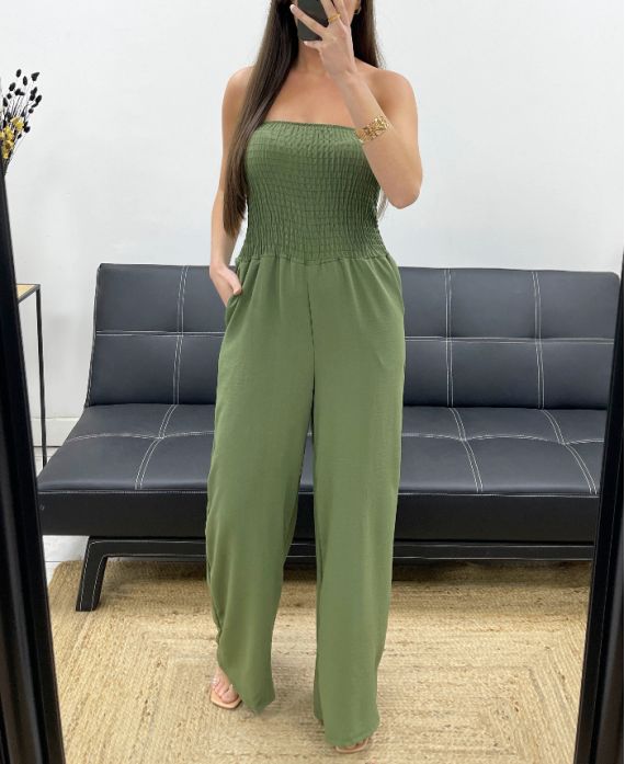 MAXI MONO STRAPLESS ELÁSTICO PE1314 CAQUI
