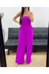 MAXI ELASTISCHER TRÄGERLOSER JUMPSUIT PE1314 LILA