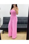 MAXI TUTA ELASTICA SENZA SPALLINE PE1314 ROSA