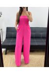 MAXI ELASTISCHER TRÄGERLOSER JUMPSUIT PE1314 FUSHIA