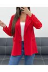 JACKE MIT SPITZENÄRMELN PE1324 ROT