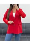 JACKE MIT SPITZENÄRMELN PE1324 ROT