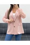 JACKE MIT SPITZENÄRMELN PE1324 ROSA