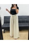2-POCKET FLARED BROEK + PE1302 BEIGE TAILLEBAND