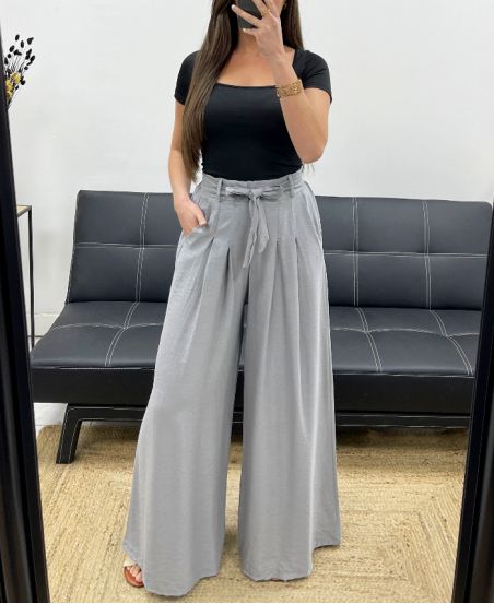 PANTALONE 2 TASCHE A ZAMPA + PE1302 GRIGIO VITA
