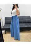 AUSGESTELLTE HOSE MIT 2 TASCHEN + PE1302 BUND BLAUE JEANS