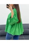 PE1361 BLUSE MIT STICKEREI IN GRÜN
