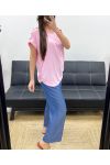 SOEPELE SCHOUDERTOP MET KNOPEN PE1214 ROZE
