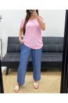 SOEPELE SCHOUDERTOP MET KNOPEN PE1214 ROZE