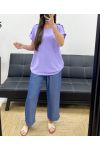 TOP DE HOMBROS FLUIDOS CON BOTONES PE1214 LILA