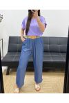 TOP DE HOMBROS FLUIDOS CON BOTONES PE1214 LILA