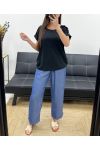 TOP DE HOMBROS FLUIDOS CON BOTONES PE1214 NEGRO