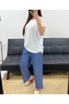 FLUID SHOULDER TOP WITH BUTTONS PE1214 WHITE