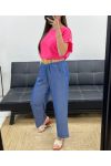 FLUID SHOULDER TOP WITH BUTTONS PE1214 FUSHIA