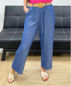 LOSSE BROEK TENCEL +FREE CINTURE PE1378