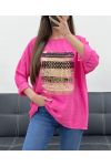 PE0400 FUSHIA FLOCADO VISCOSA TAPA SUELTA
