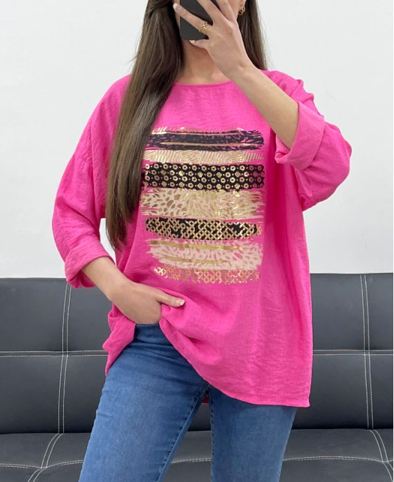 PE0400 FUSHIA FLOCADO VISCOSA TAPA SUELTA