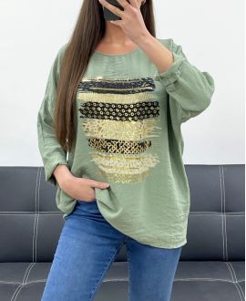 TOP AMPLE VISCOSE FLOCAGE PE0400 KAKI