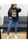 LUŹNY TOP FLOKOWANY Z WISKOZY PE0400