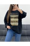 LUŹNY TOP FLOKOWANY Z WISKOZY PE0400