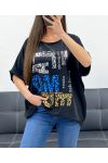 TOP FLOCAGE AMPLE PE1368 NOIR