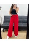 PE1667 PANTALONE FLUIDO ROSSO